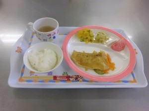 今日の給食　魚の南蛮野菜添え